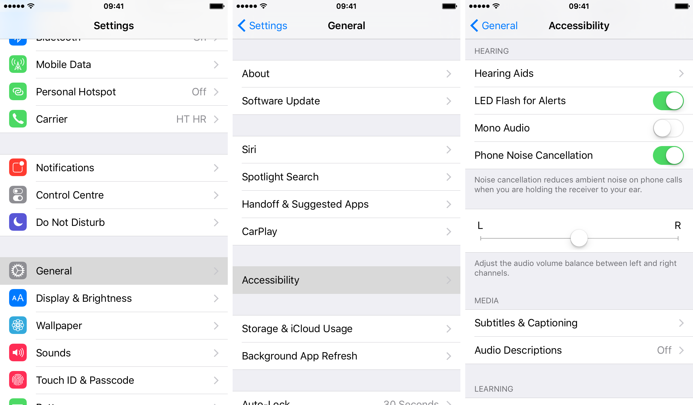 iOS 9 LED Flash for Alerts toggle iPhone screenshot 001