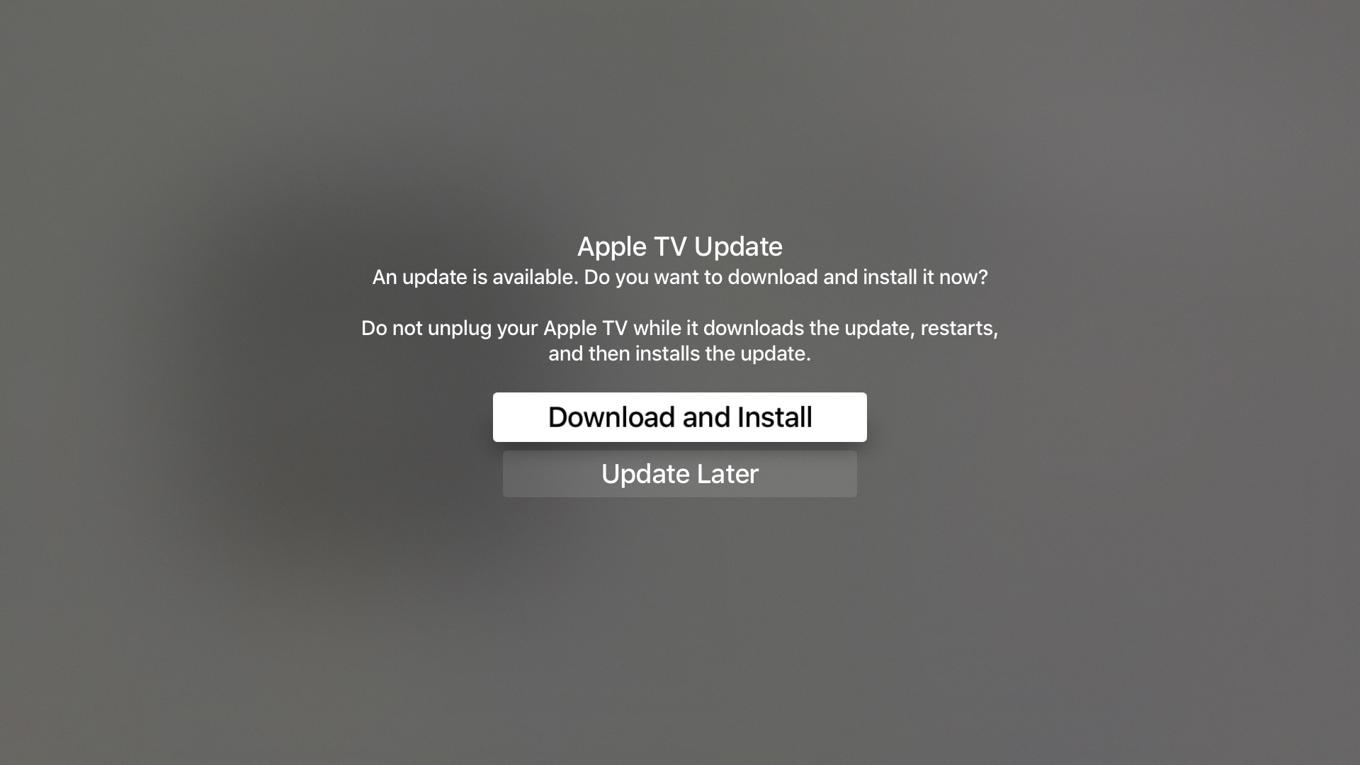 Apple TV Software Update Beta
