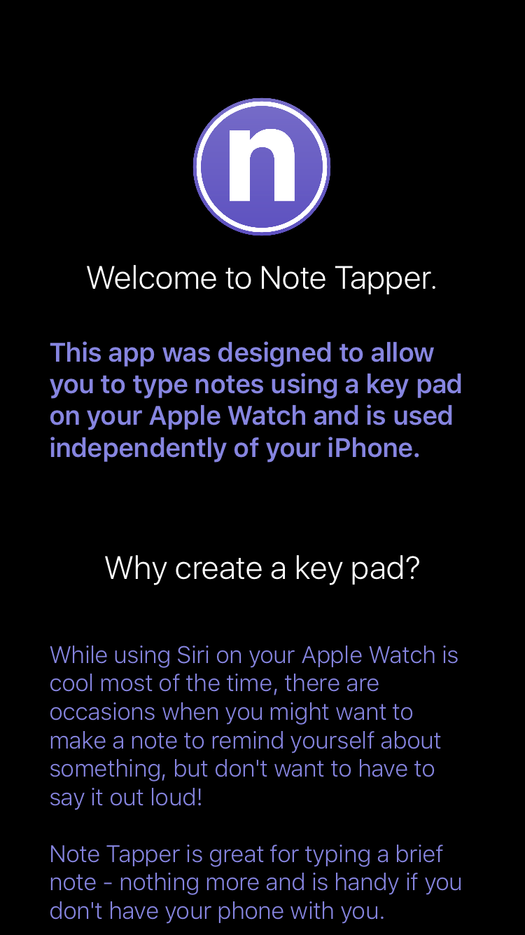 Note Tapper for watchOS Apple Watch screenshot 004
