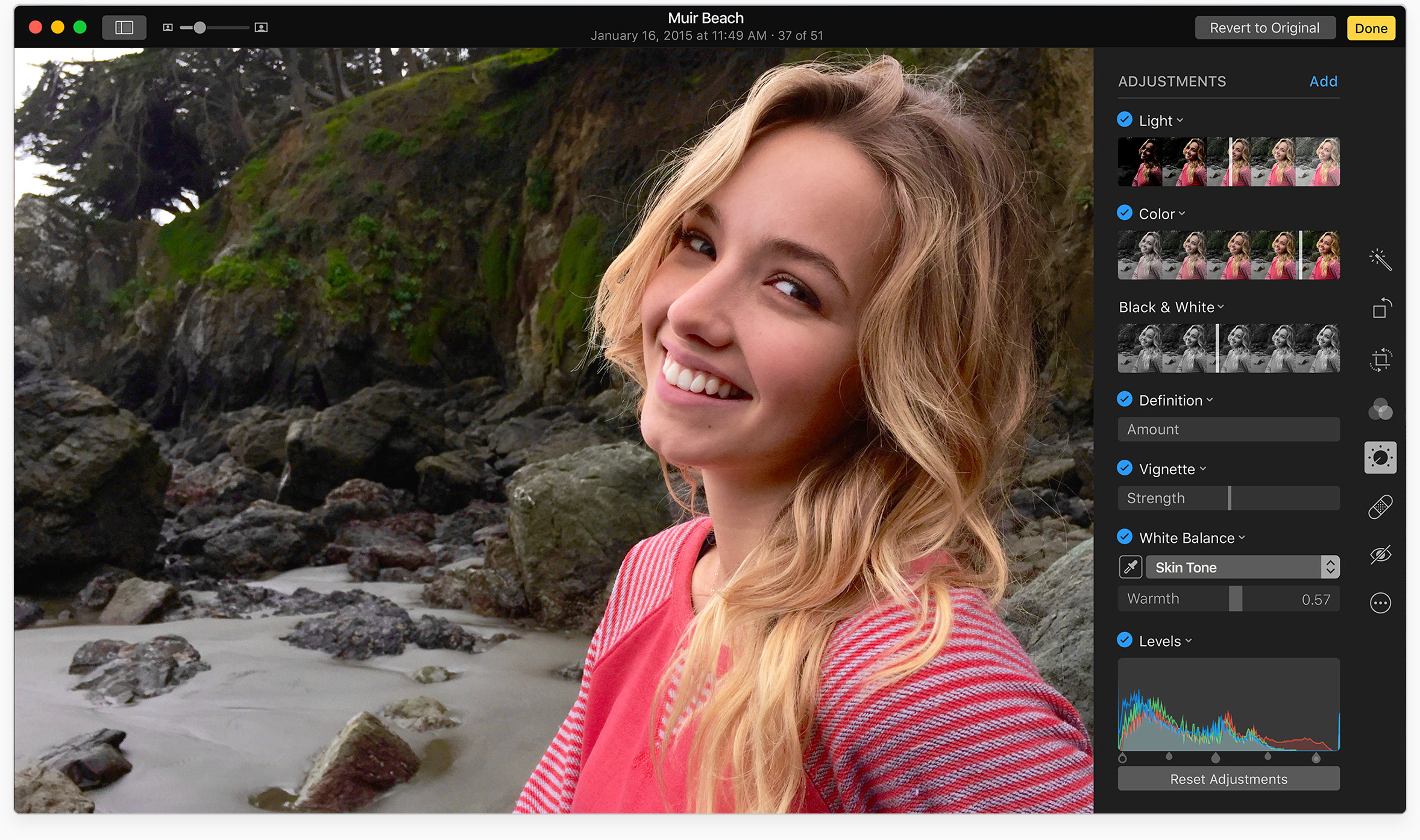 Edit image in Mac Photos app