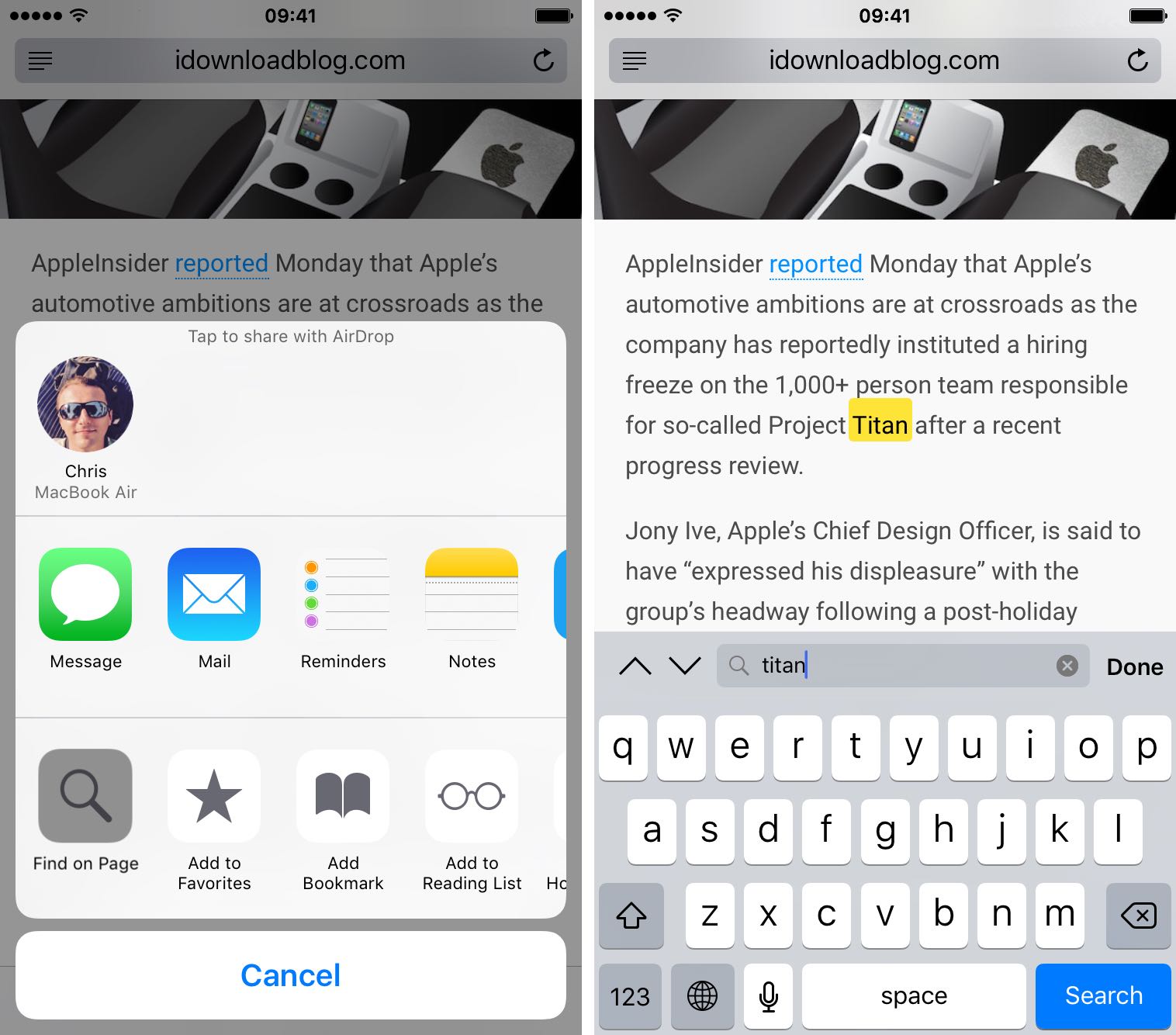How To Find A Specific Word Inside Webpages In Safari For Iphone And Ipad
