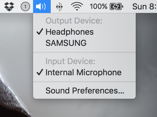 Mac sound out settings HDMI