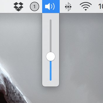 mac menu bar volume slider