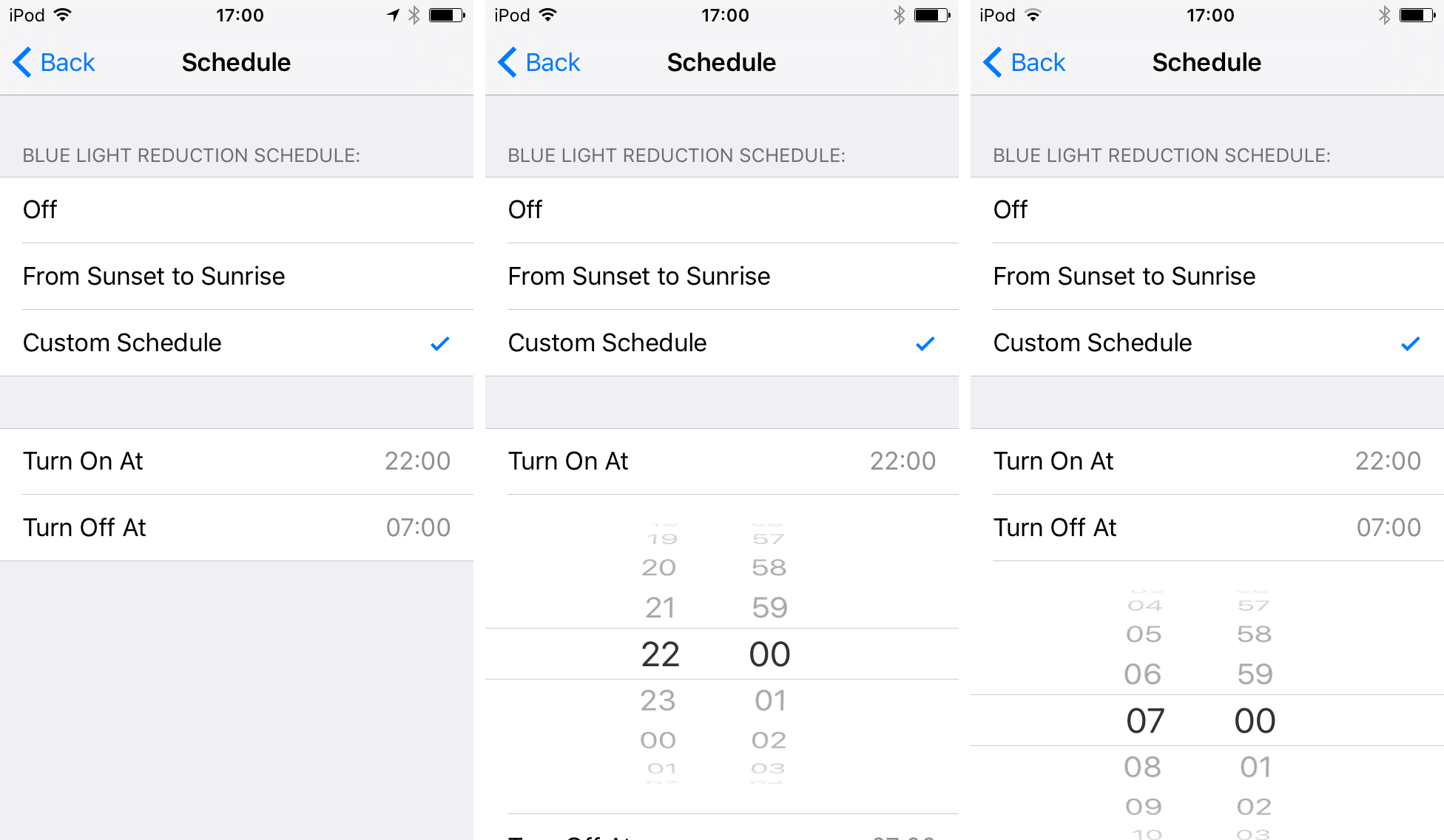 iOS 9.3 Night Shift mode iPod touch screenshot 004