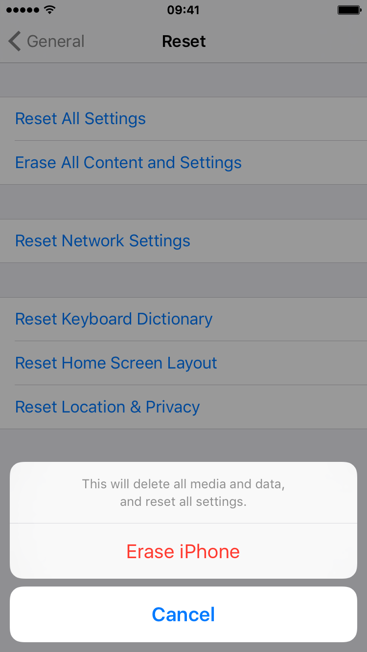 iOS Reset iPhone screenshot 001