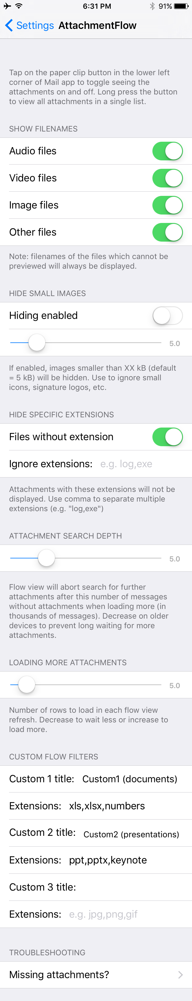 attachment-flow-review-settings