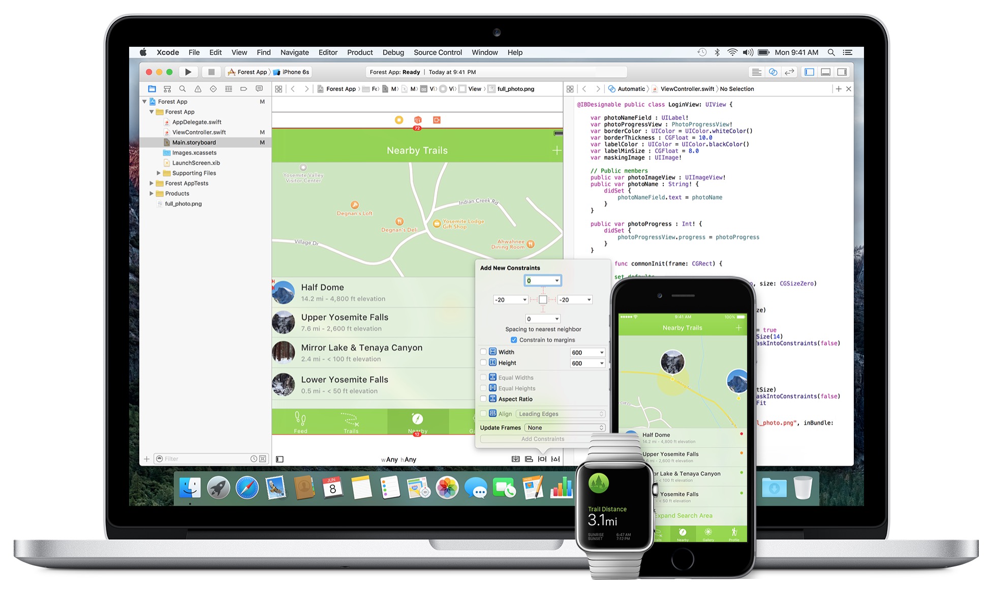 Macbook apple watch iPhone xcode