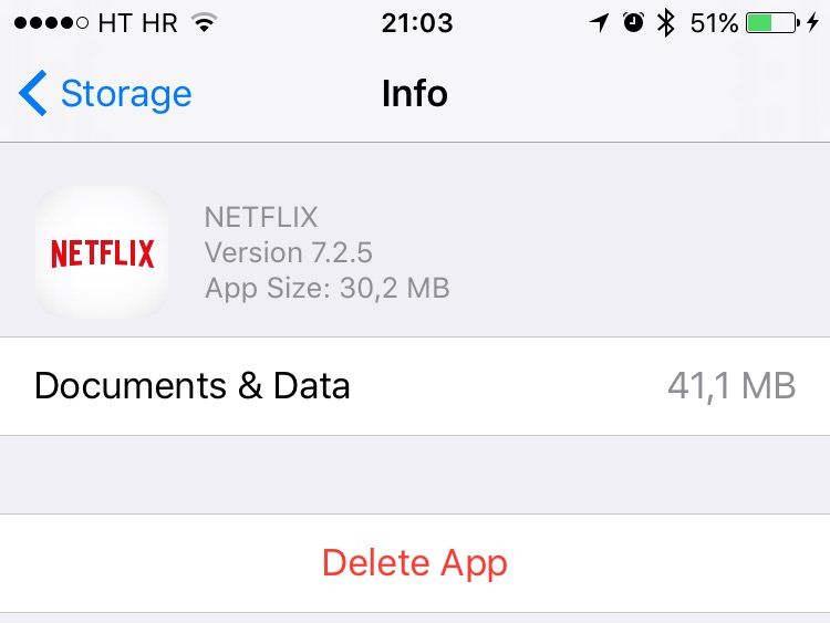 Delete Netflix app