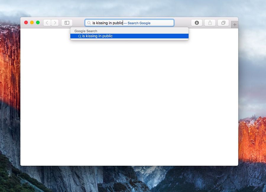 Safari suggestions turned off on Mac
