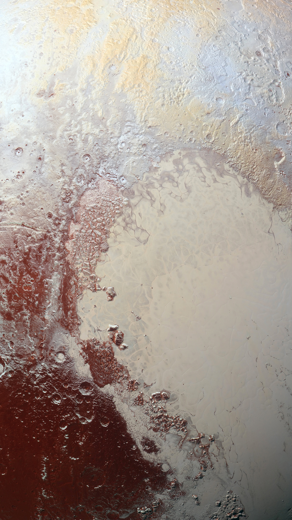 The Rich Color Variations of Pluto_iPhone 6 Plus wallpaper NASA Johns Hopkins University