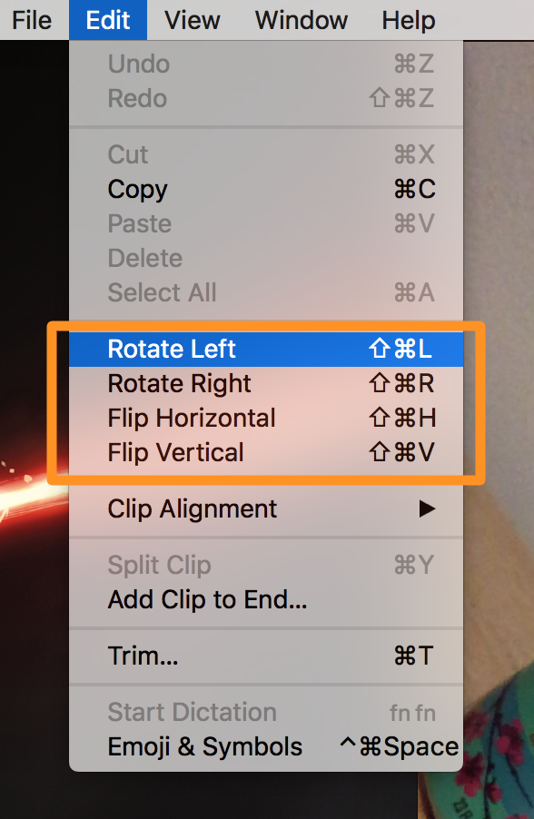 Rotate video on mac left or right