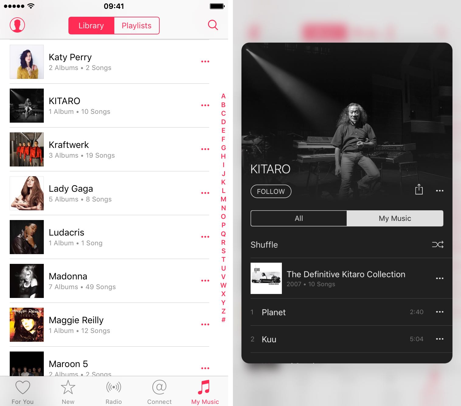 iOS 9 Music 3D Touch gestures iPhone 6s screenshot 003