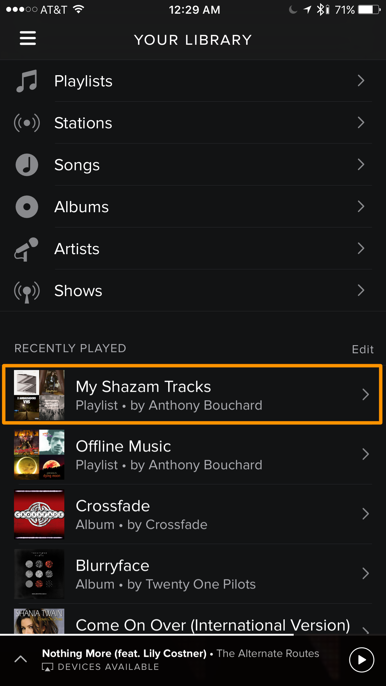 my shazam tracks spotify app
