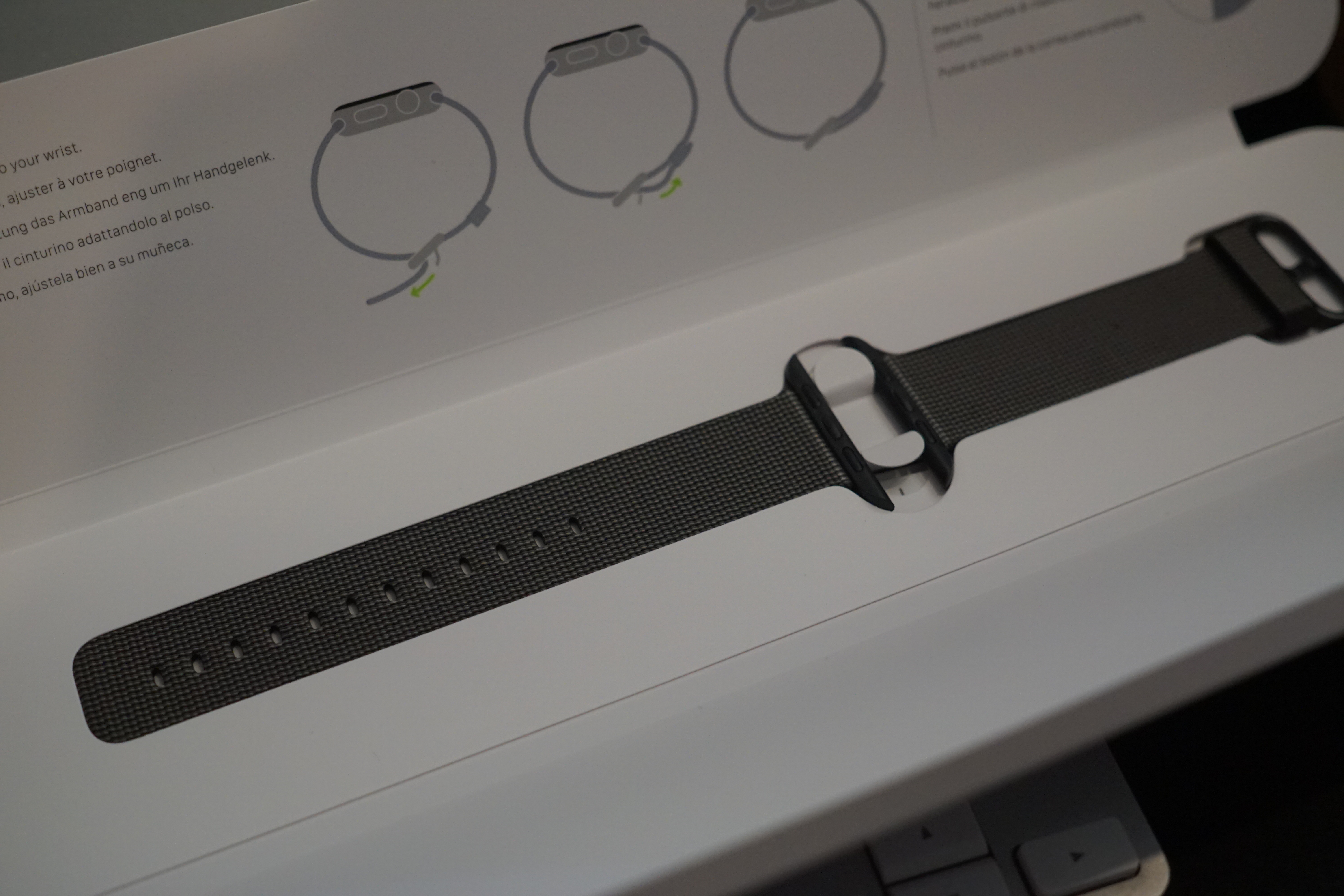 Black Nylon Strap for Apple Watch in Box