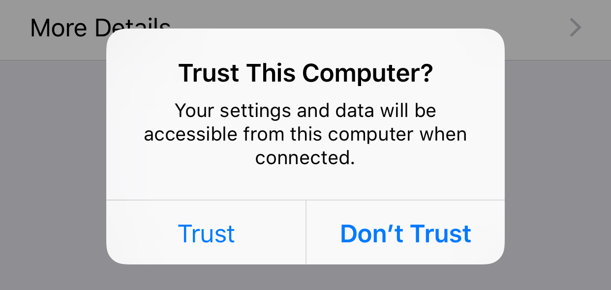 KUKE Trust This Computer Prompt iOS
