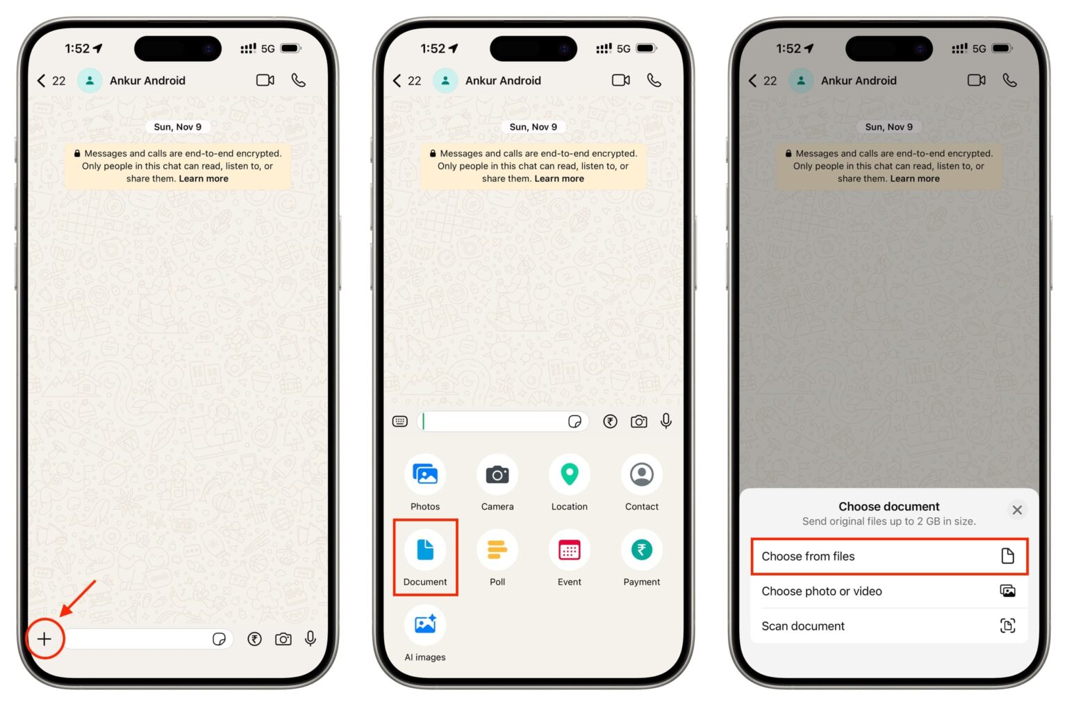 How to send and save received PDFs on WhatsApp on iPhone