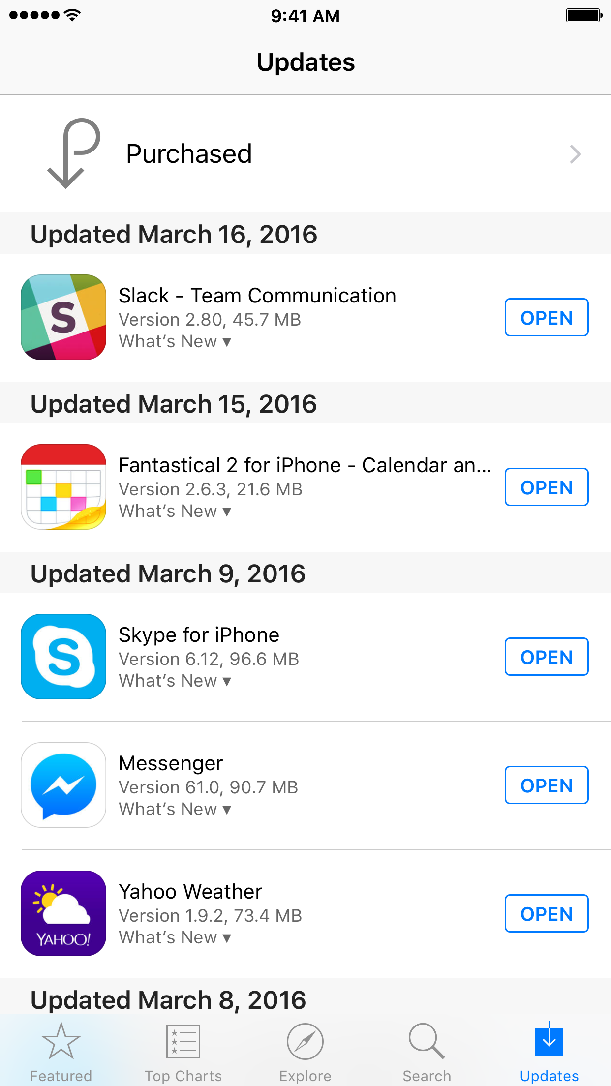 App Store Check for Updates