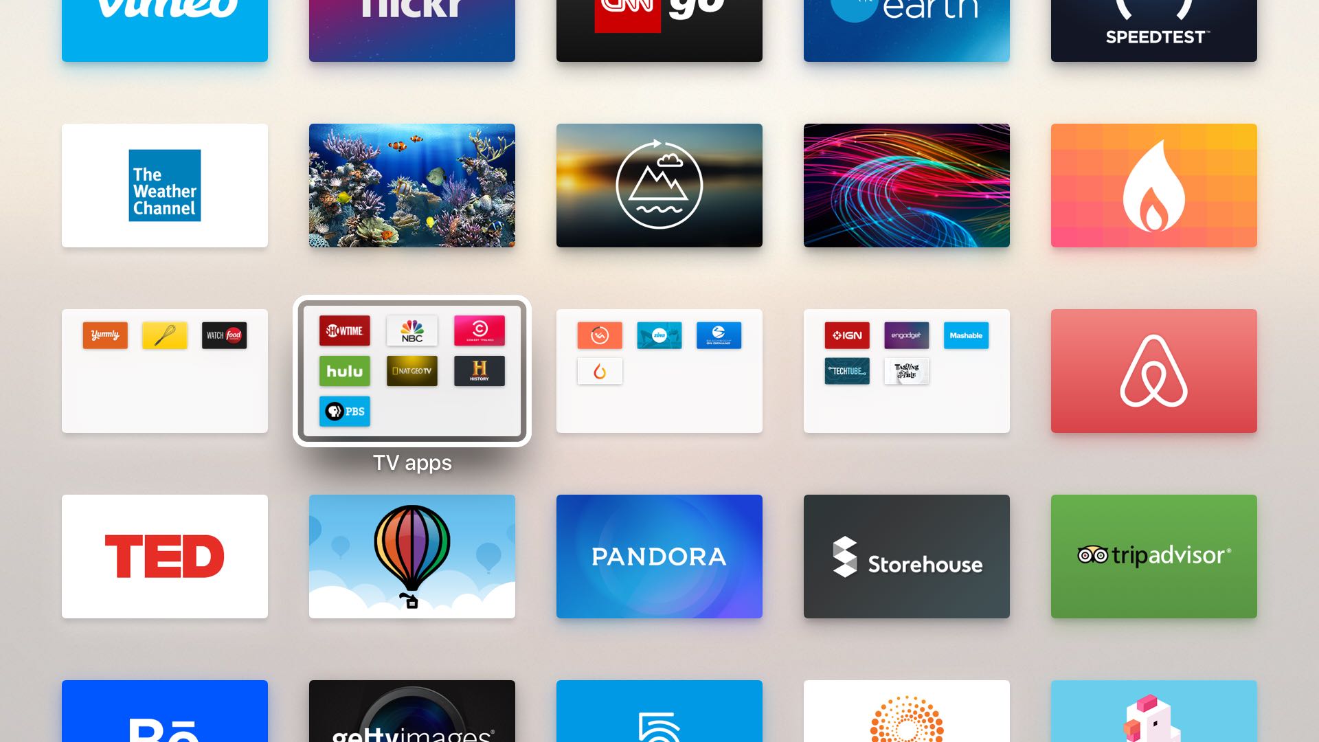 tvOS create app folder Apple TV screeenshot 001