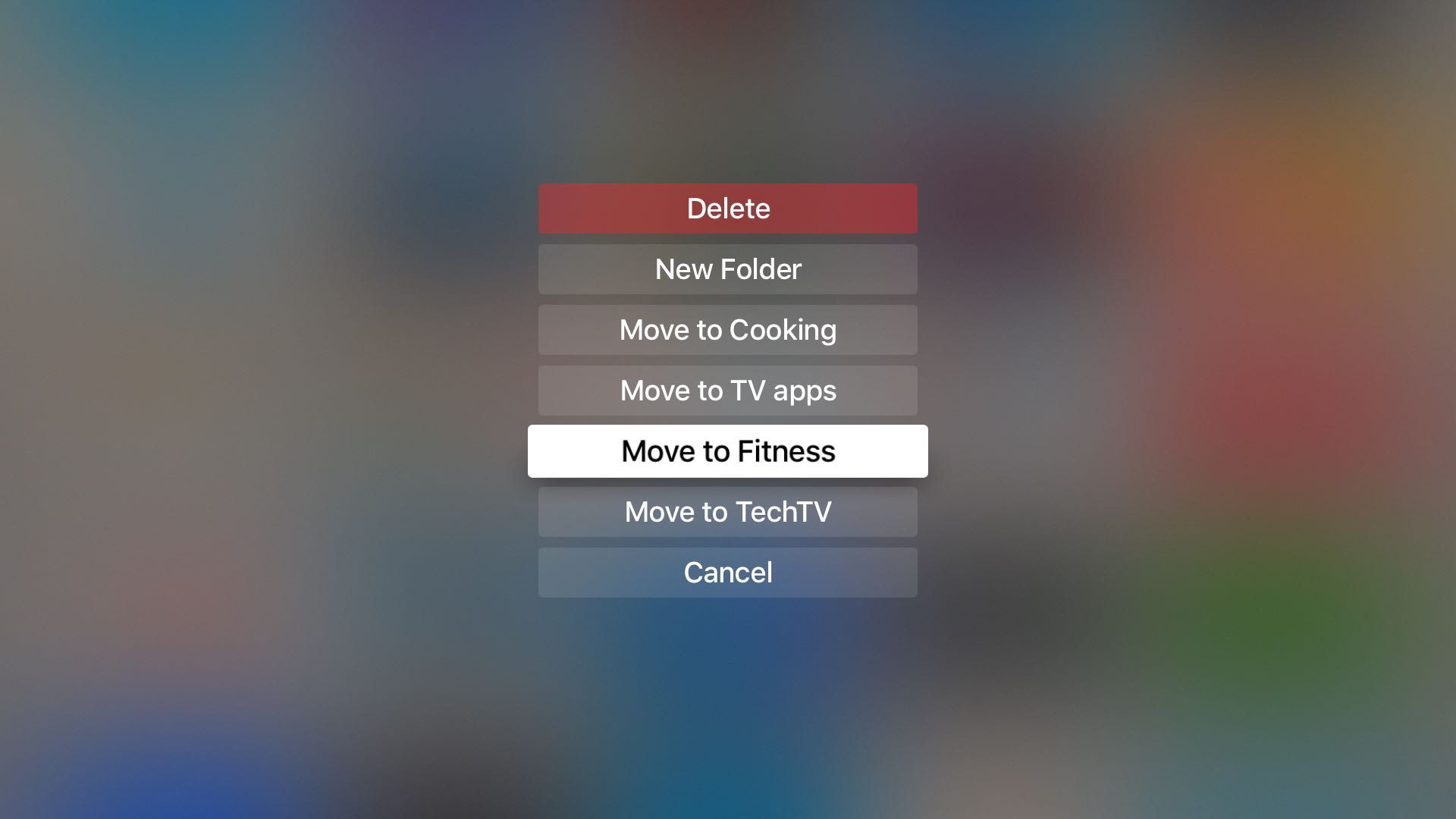 tvOS create app folder Apple TV screeenshot 006