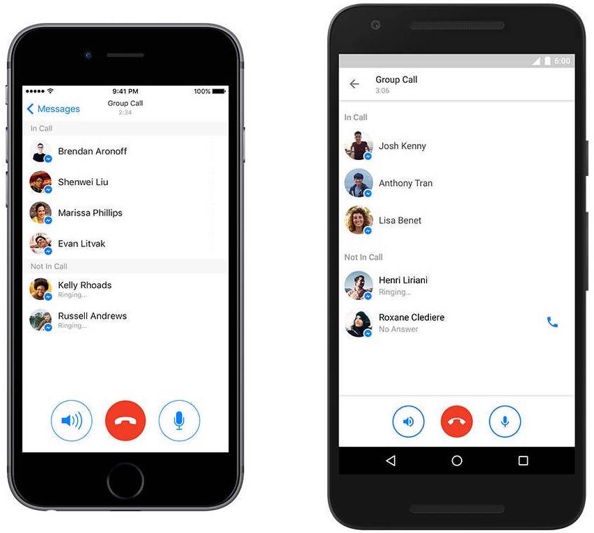 FAcebook Messenger group audio calling iPhone screenshot 001