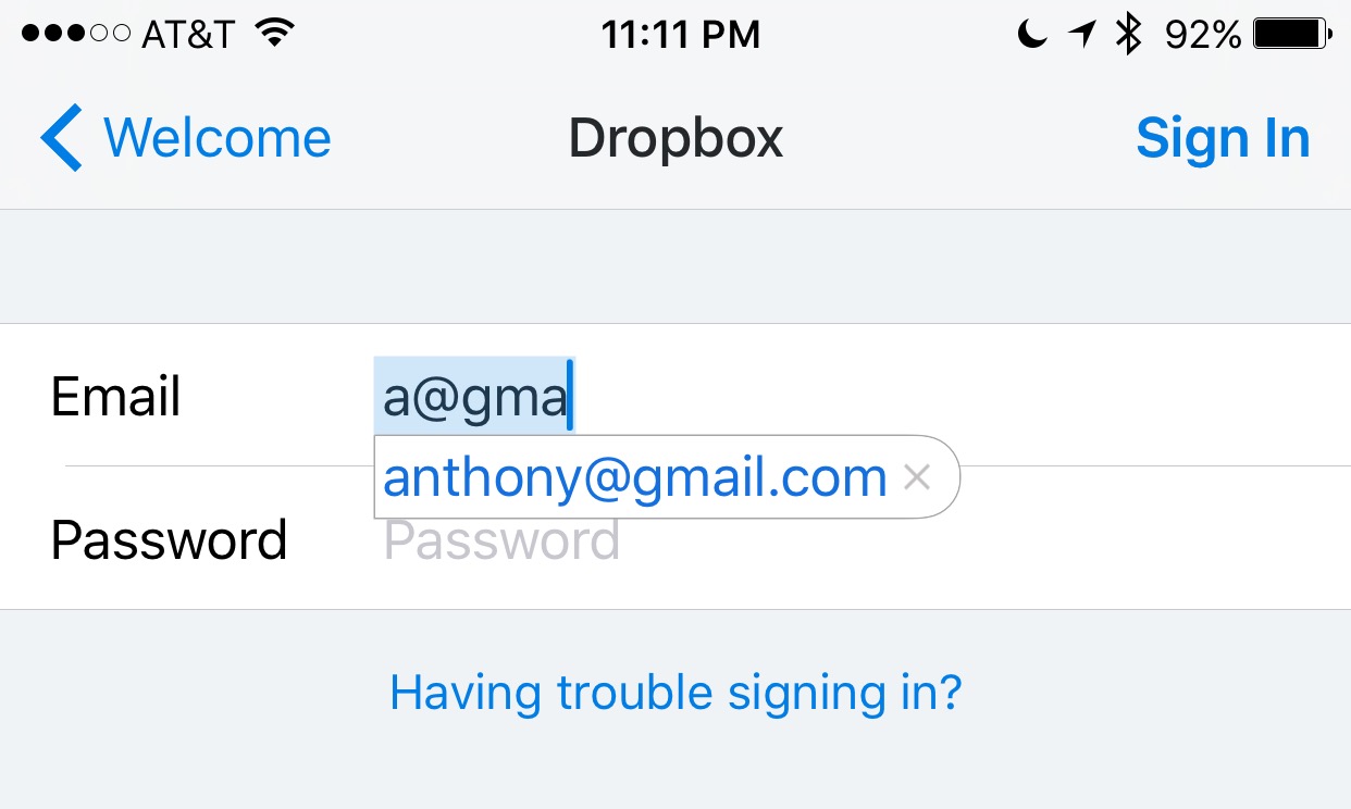 Email Shortcut Trick in iOS