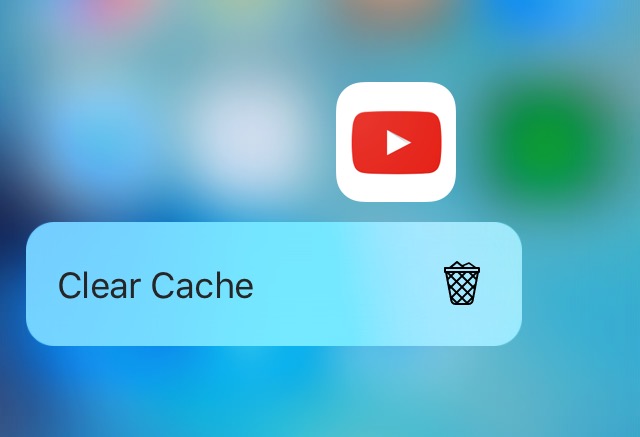 Lautus clear app cache with 3D Touch