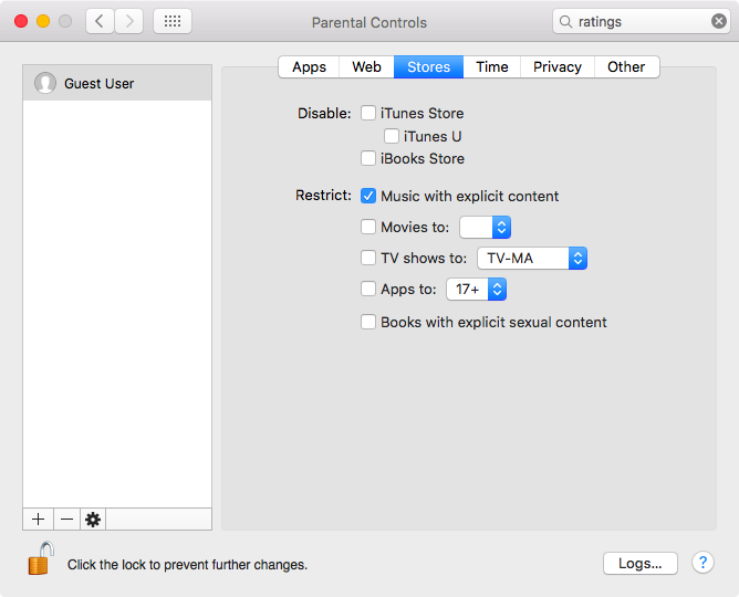 Restrict Music with explicit content on Mac