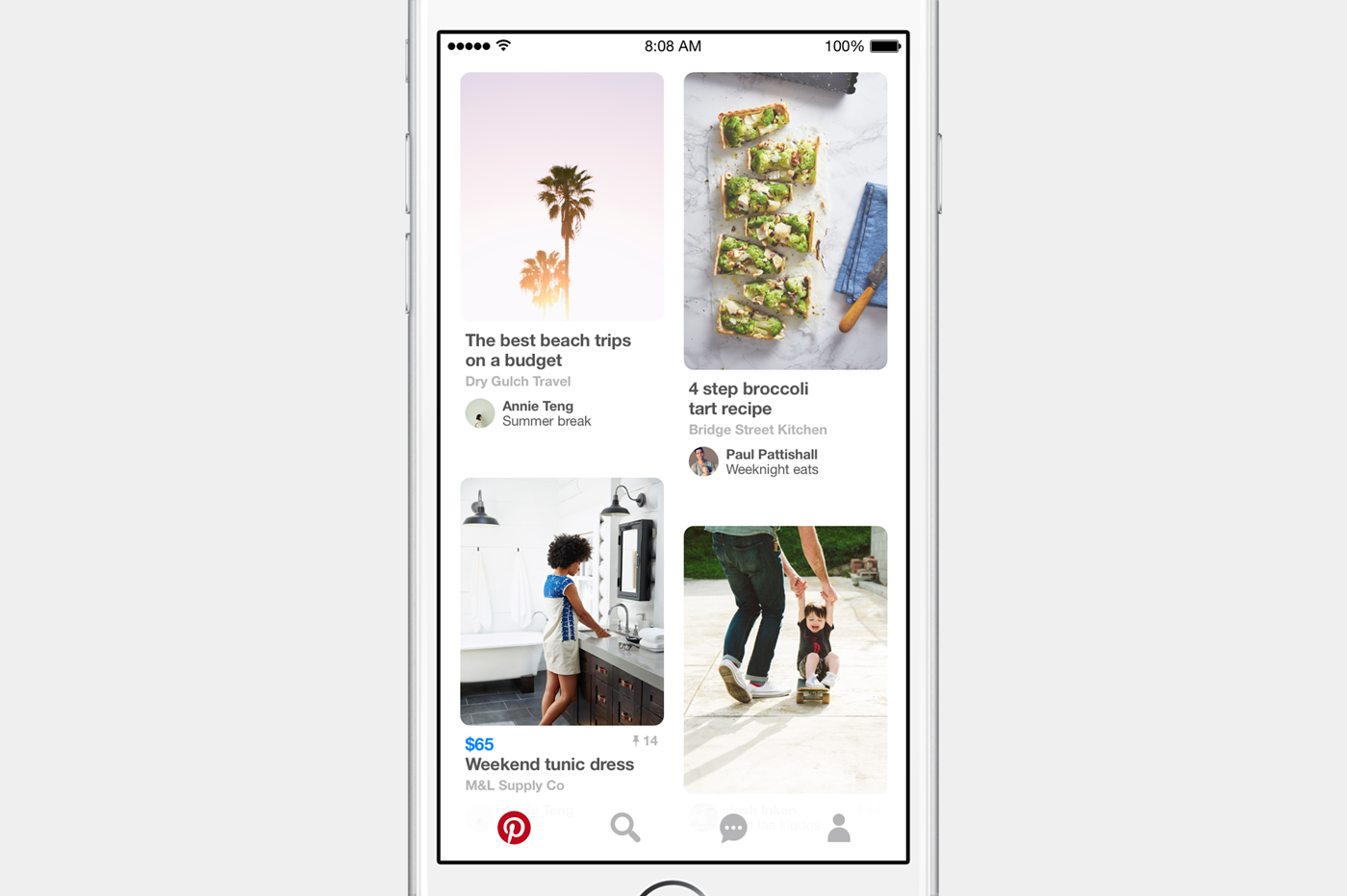 Pinterest new look Home feed image 001