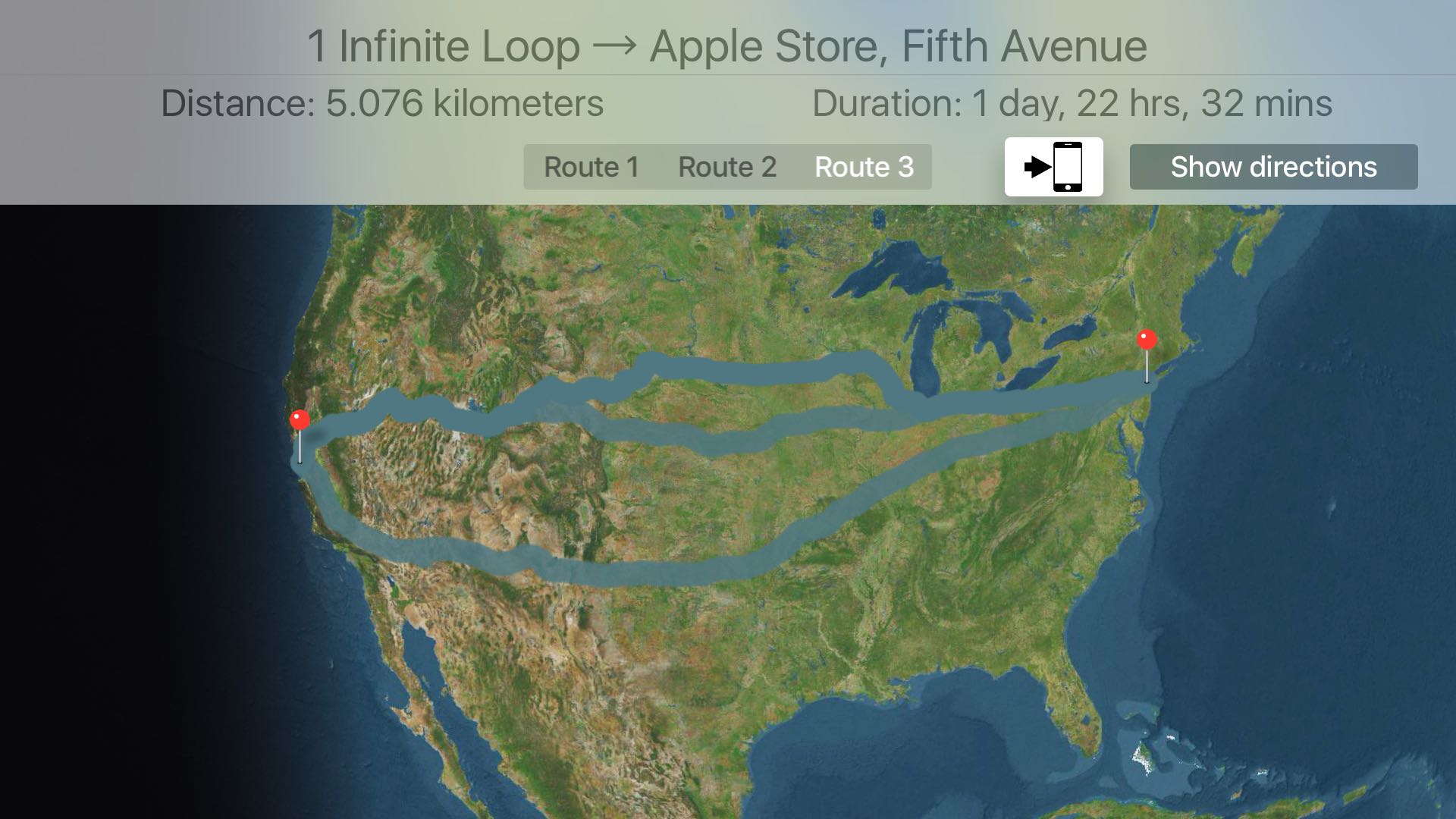 TV Maps for tvOS Navigation Apple TV screenshot 002