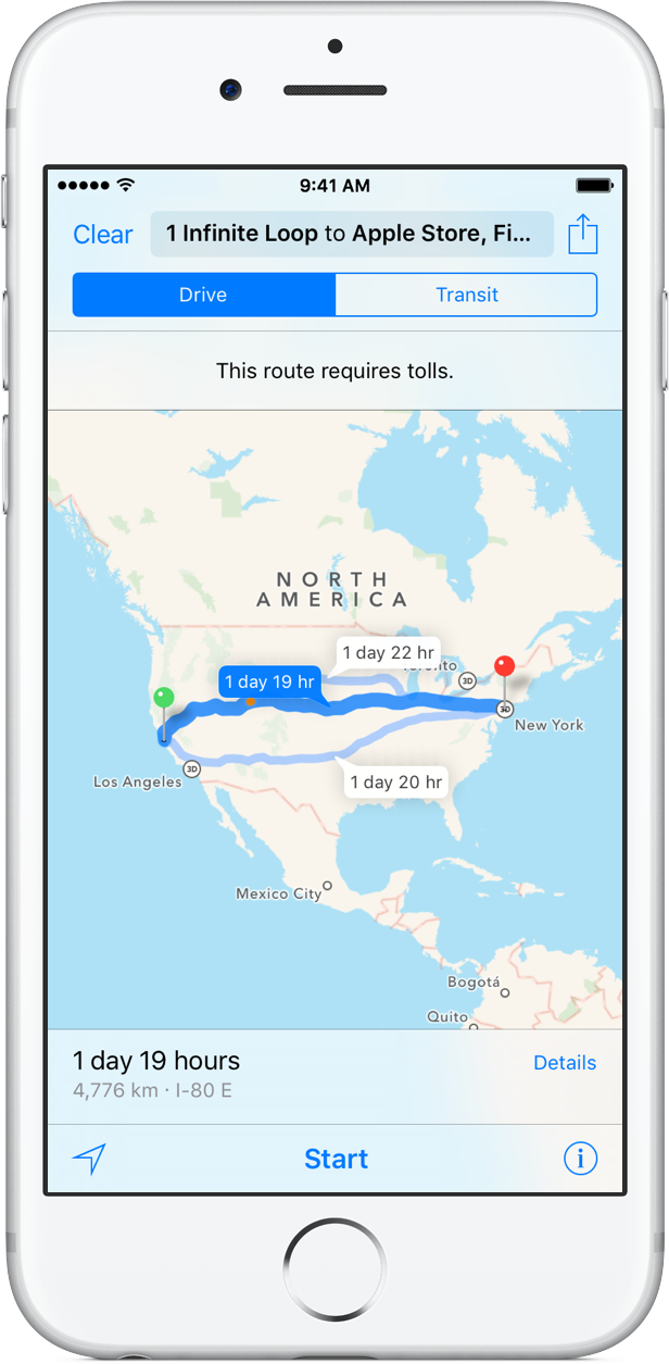 iOS 9 Apple Maps navigation iPhone screenshot 001