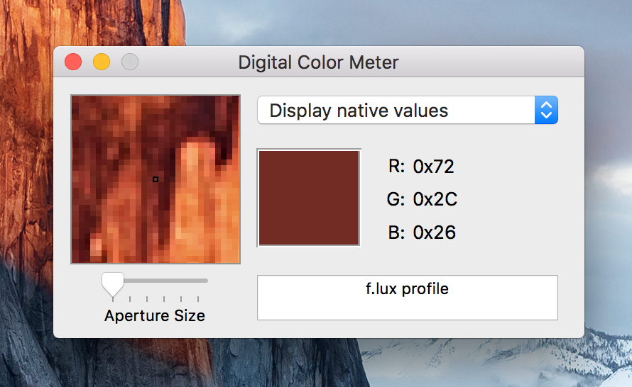 Digital Color Meter Hexadecimal Values RGB
