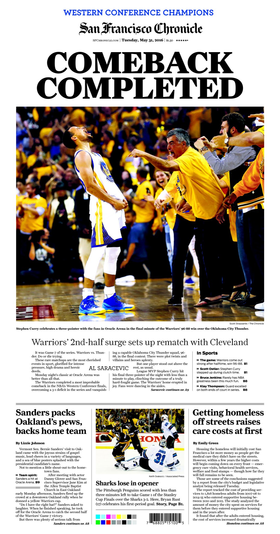 Eddy Cue SFChronicle frontpage