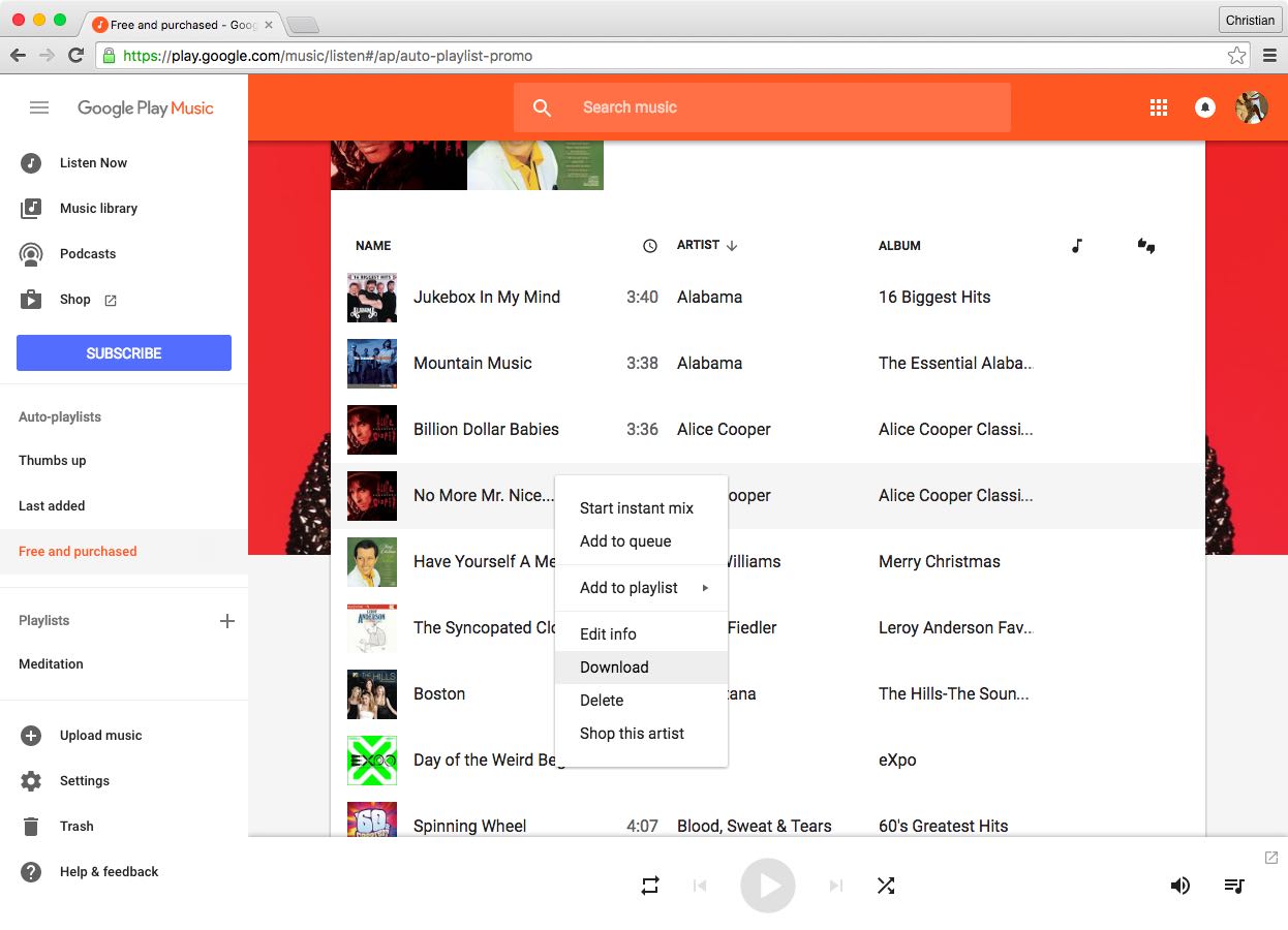Google Play Music web app image 002