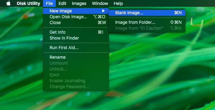 How to create blank images Disk Utility Mac screenshot 001