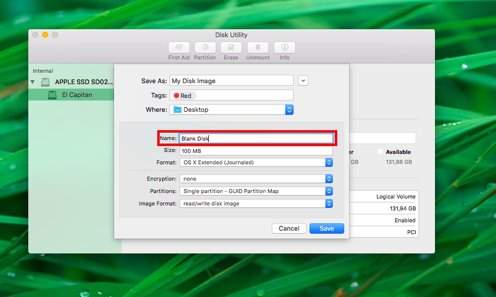 How to create blank images Disk Utility Mac screenshot 003