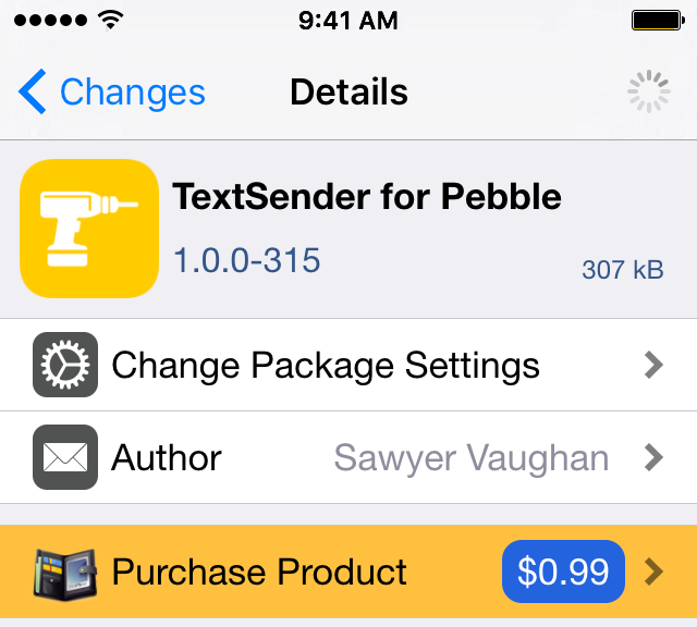 TextSender for Pebble