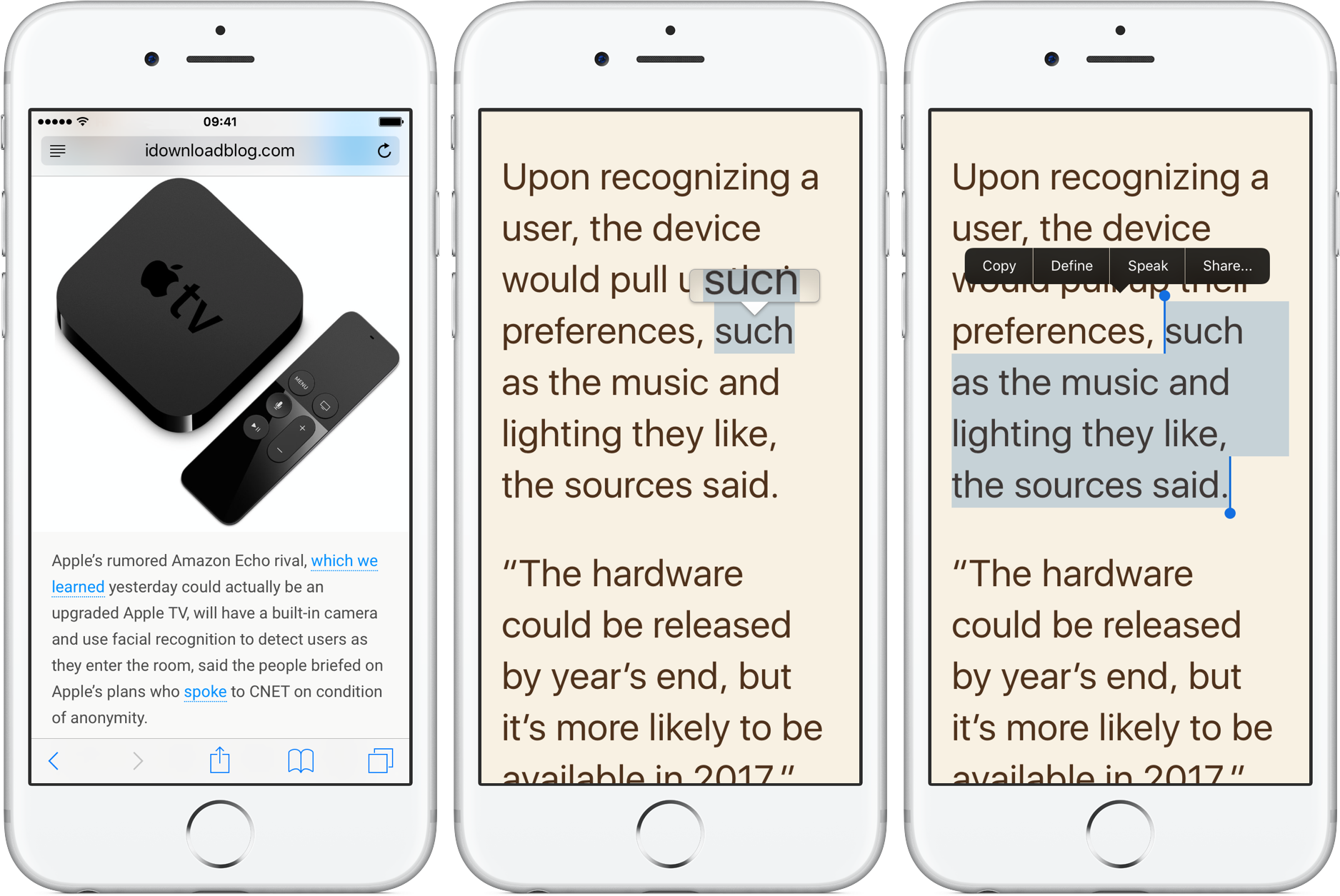 iOS Text Selection iPhone screenshot 002