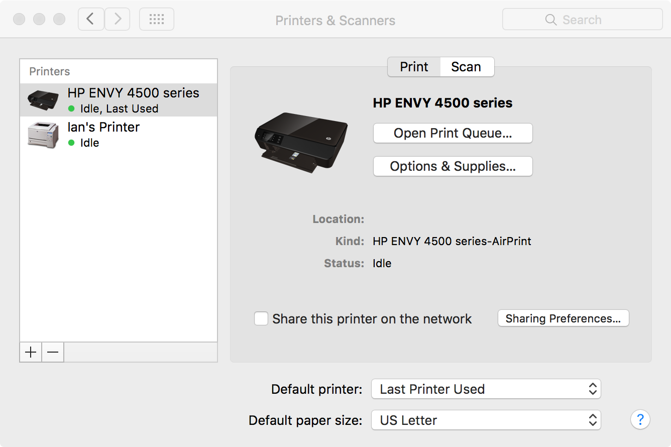 add a new printer to mac - Available printers on Mac