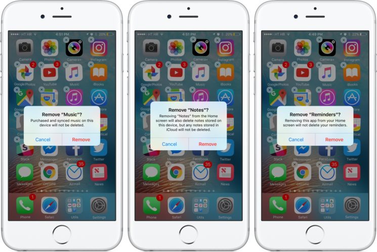 Destrying Ios The fine print of deleting stock apps on iOS 10