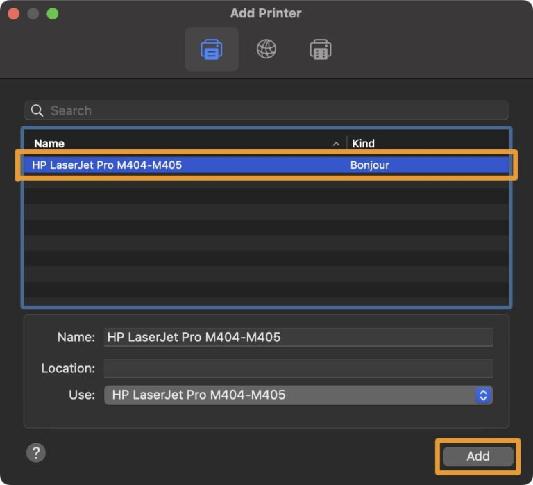 How to add a new printer to Mac