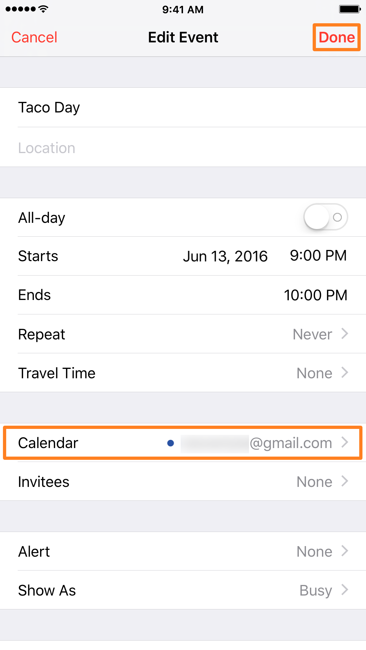 Transfer iOS Calendar to Google Calendar Step 3