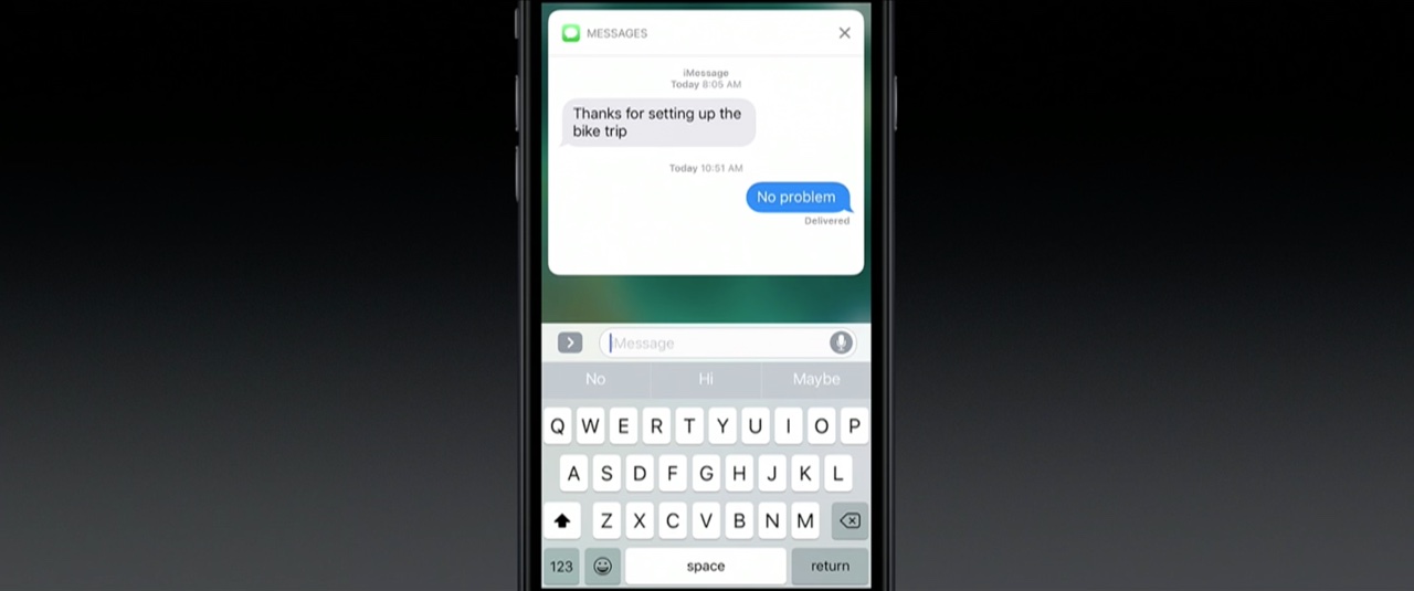 iOS 10 Messages Lock screen Messages notification teaser 001