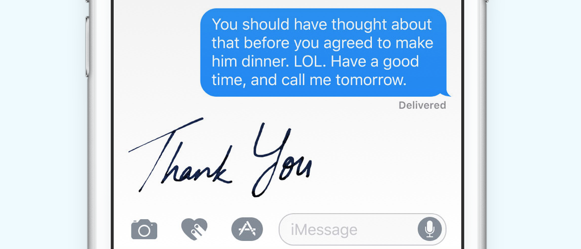 iOS 10 Write Handwritten Messages iMessage
