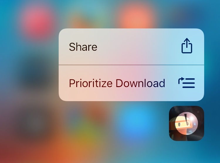 iOS 10 prioritize App Store downloads 3D Touch iphone 6s screenshot 001