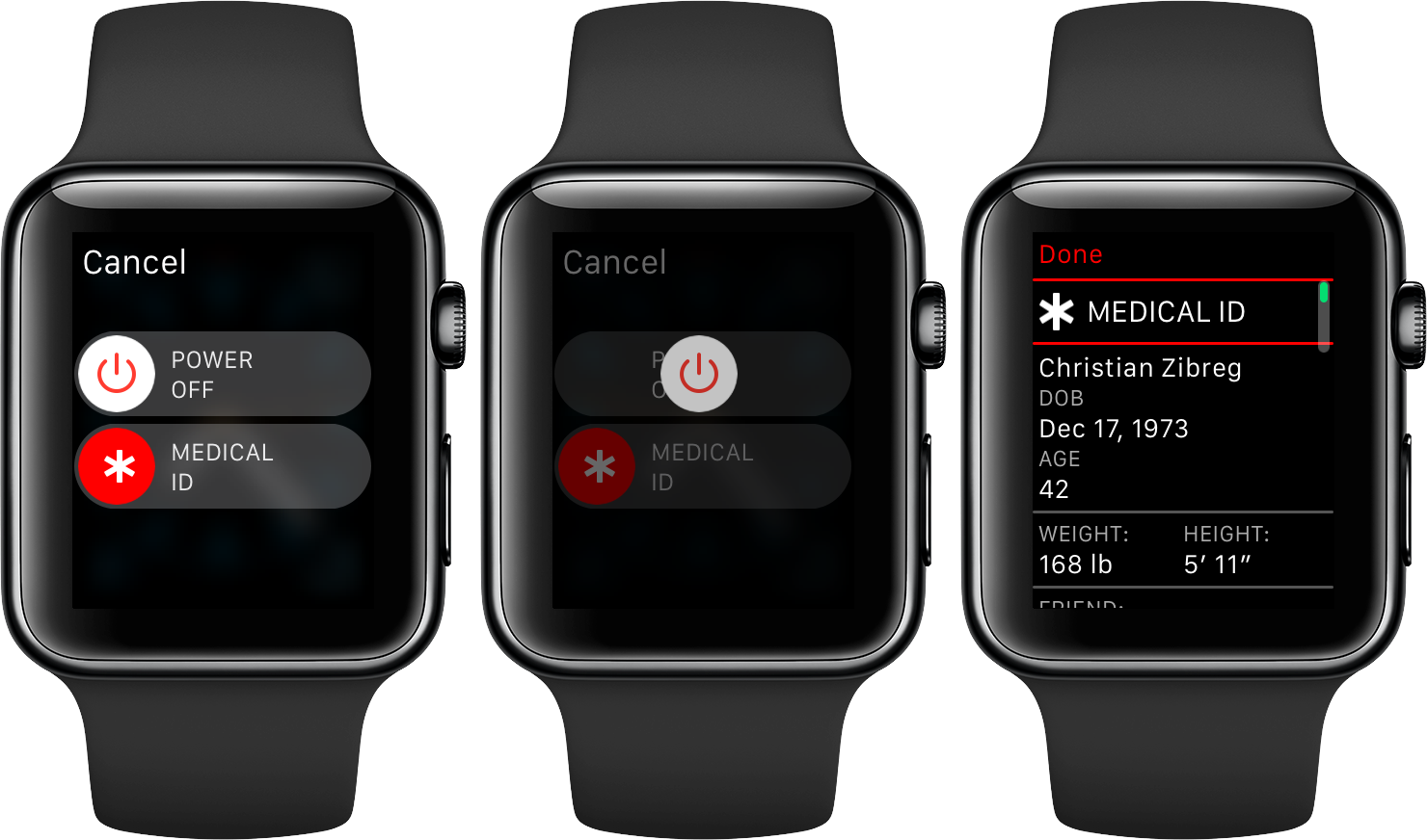 watchOS 3 holding Side button shortcuts Apple Watch screenshot 001