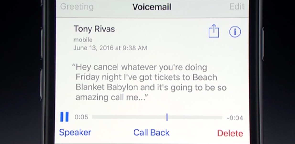 iOS 10 voicemail ile ilgili görsel sonucu