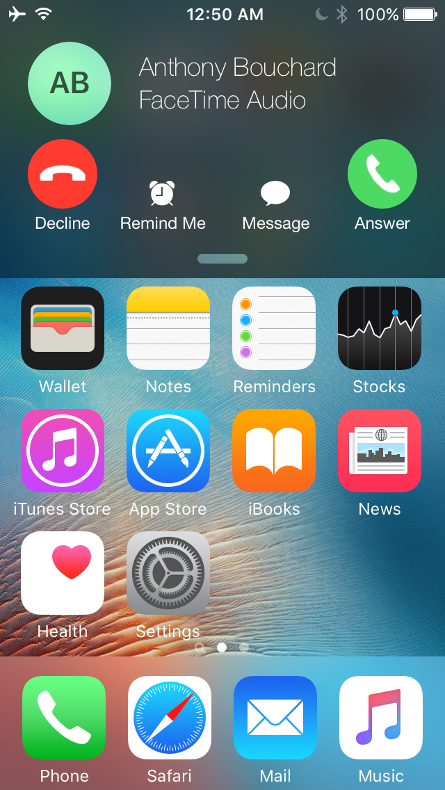 CallBar iOS 9.3.3