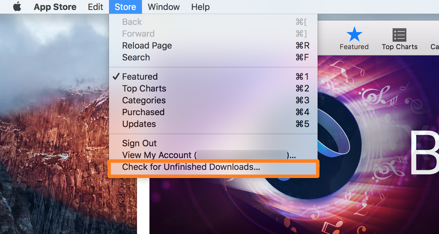 Mac App Store Check for Unfinished Downloads
