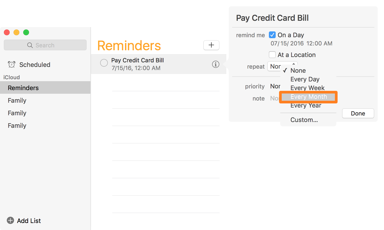 New reminder app for mac