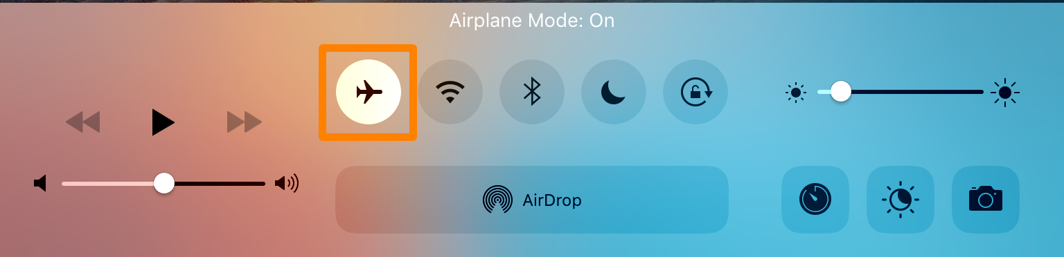 Turn on Airplane Mode